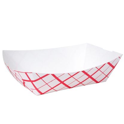 Picture of 5* Lbs  Red-Weave Paper Food Tray( 500/cs)