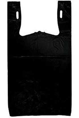 Picture of 1/6 HDPE Black Grocery Bags(Heavy Duty)