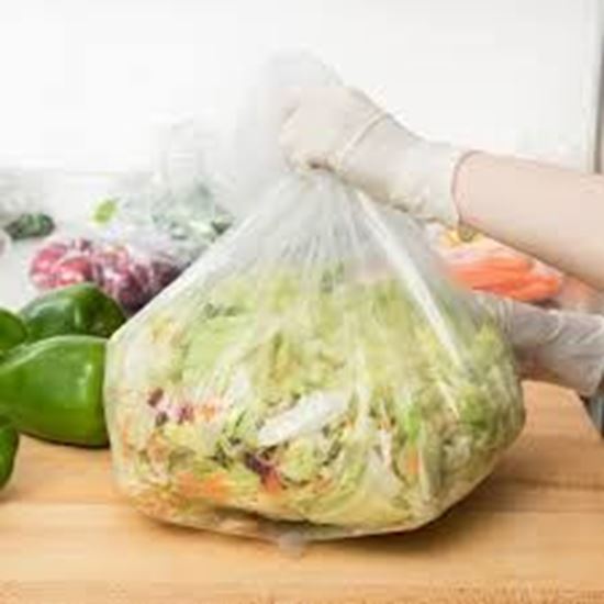 Picture of 10+8x24H LDPE Clear Poly Bags(Heavy Duty/250)