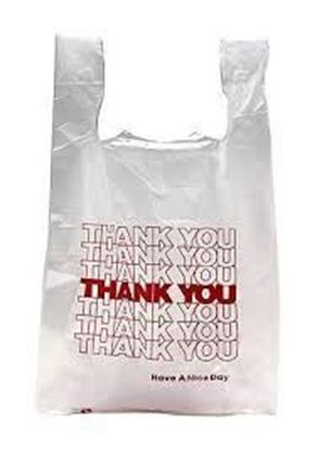 Picture of 26" HDPE White Thank You Grocery Bags(18Mic/400)