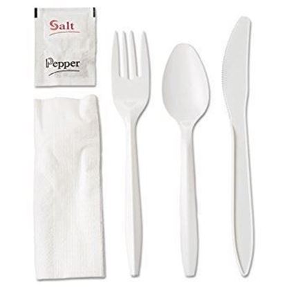 Picture of 6 Kit Cutlery (Fork, Spoon, Knife, Napkin, Salt, & Pepper/ 250 Sets)