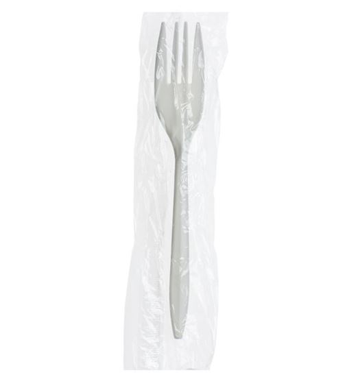 Picture of White Wrapped Forks Medium Weight (1000pc)