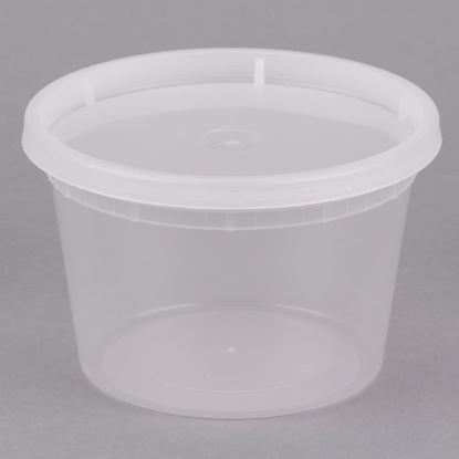 16oz Heavy Duty Clear Plastic Deli Containers with Lids for Soup