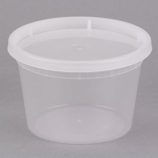 Deli Containers Heavy-duty with airtight lids-16 Oz-240 sets/case