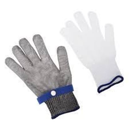 Picture of 2pcs Stainless Steel Cut Stab Resistant Gloves (Metal&Cotton)