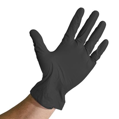 Picture of Black Vinyl Glove  Powdered Free (10/100/cs)