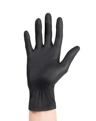 Picture of Black Nitrile Glove  Powder Free (10/100)