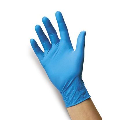 Picture of Blue Nitrile Gloves Powder Free (10/100)