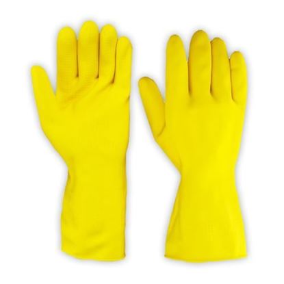 Picture of Sprayed Flocklined Gloves Yellow Color (12pairs/pack)