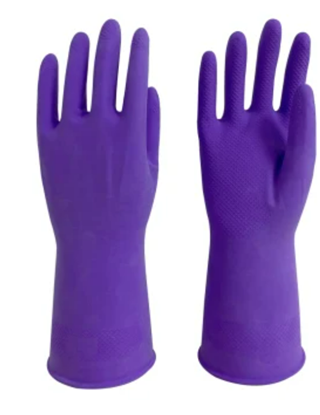 Picture of Sprayed Flocklined Gloves Purple Color Heavy Duty (12pairs/pack)