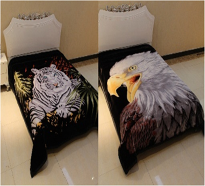 Picture of King Size Ultra Soft Heavy Blanket with 2 Ply 2 Side Animal Printed