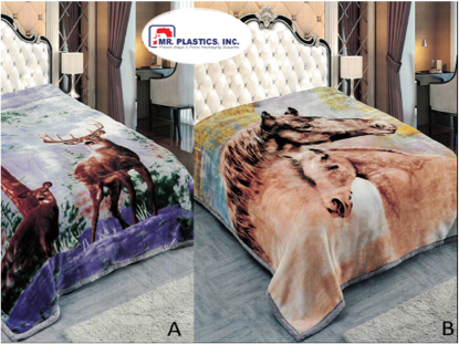 Picture of King Size Ultra Soft Heavy Blanket with 2 Ply 2 Side Animal Printed