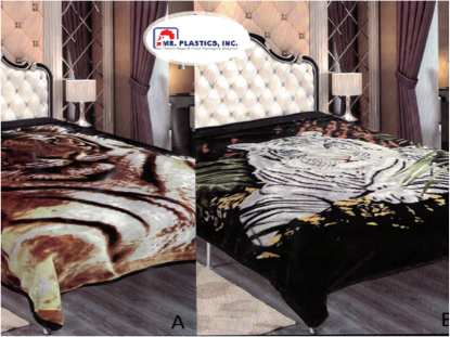 Picture of King Size Ultra Soft Heavy Blanket with 2 Ply 2 Side Animal Printed