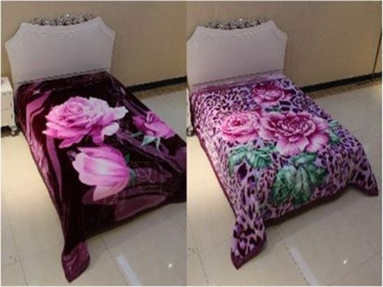 Picture of King Size Ultra Soft Heavy Blanket with 2 Ply 2 Side Flower Printed