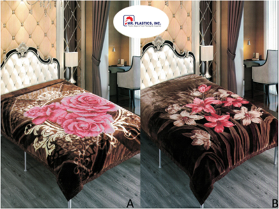 Picture of King Size Ultra Soft Heavy Blanket with 2 Ply 2 Side Flower Printed